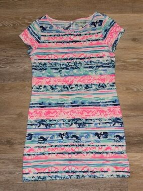 Lilly Pulitzer Short Sleeve Marlowe Dress A Wave From It All